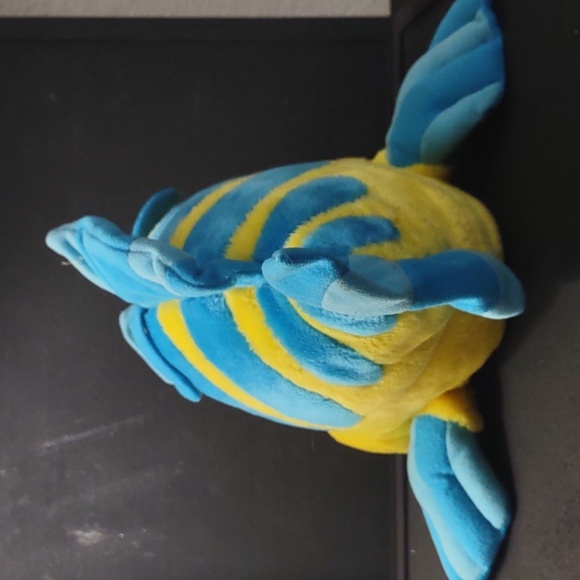 DISNEY VINTAGE LITTLE MERMAID FLOUNDER PLUSH YELLOW FISH DISNEYLAND DISNEY WORLD - Picture 3 of 10